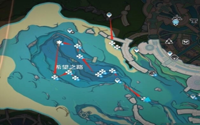 原神海露花高效采集路线图图1